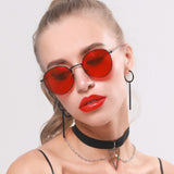 Women,Retro,Round,Shape,Metal,Frame,Fashion,Protection,Sunglasses