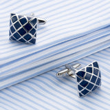 Elegant,French,Shirt,Cufflinks,Business,Plaid,Dress,Cuffs,Button