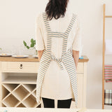 Household,Kitchen,Fashion,Women,Prevention,Polyester,Sleeveless,Striped,Canvas,Apron