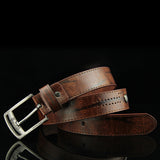 110CM,Leather,Cowboy,Leisure,Porous,Rivet,Waistband,Strips