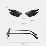 Unisex,Frameless,Personality,Shape,Fashion,Trend,Protection,Sunglasses