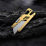 Multi,Folding,Utility,Knife,Portable,Survival,Tools,Carabiner,Ruler,Hexagonal,Wrench,Opener,Outdoor,Camping,Travel