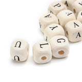 100Pcs,Natural,Mixed,Wooden,Alphabet,Letter,Craft,Charms,Beads