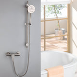 Stainless,Steel,Adjustable,Shower,Slider,Riser,System