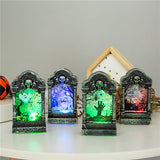 Halloween,Light,Skeleton,Tombstone,Castle,Plastic,Party,Decor,Table