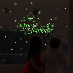 Miico,HM31009,Christmas,Sticker,Decorations,Luminous,Pattern,Background,Decorative,Sticker,Removable