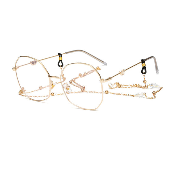 Universal,Women,Large,Frame,Optical,Glasses,Hanging,Chain