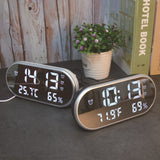 Digital,Alarm,Clock,Portable,Mirror,Clock,Humidity,Temperature,Display,Function