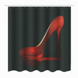 Heels,Black,Waterproof,Bathroom,Shower,Curtain,Liner,Polyester,Fabric,Bathroom,Curtain,Hooks