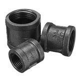 Straight,Malleable,Connector,Female,Coupling,Banded,Black,Fitting"