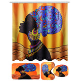 Waterproof,African,Baotou,Woman,Shower,Curtains,Hooks,Bathroom,Toilet