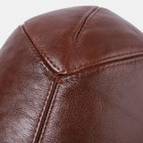 First,Layer,Cowhide,Leather,Men's,Fashion,Beret,Beret