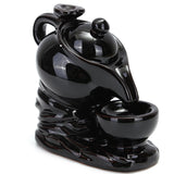 Black,Ceramic,Teapot,Incense,Burner,Backflow,Censer,Holder,Buddhist,Blessing,Cones