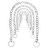 Silver,Cuban,Stainless,Steel,Chain,Collar