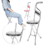 Multipurpose,Ergonomic,Design,Folding,Walking,Stick,Stool,Stainless,Steel,Walking,Chair,Elderly