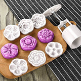 Patterns,Round,Flower,Mould,Baking,Autumn,Festival,Decoration