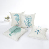 House,Starfish,Cotton,Linen,Cushion,Cover,Square,Decorative,Pillow