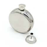 Mirror,Glossy,201Stainless,Steel,Round,Whiskey,Flask,Portable,Alcohol,Flask,Bottle