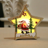 Luminous,Christmas,Wooden,Ornament,Light,Santa,Claus,Decorations