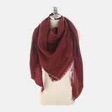 Fashion,Season,Solid,Color,Cashmere,Triangle,Scarf,Scarves,Shawl