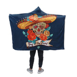 130x150cm,Hooded,Blanket,Wearable,Thickened,Double,Plush,Digital,Printing,Blankets