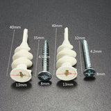 10Pcs,Nylon,Plate,Board,Cavity,Fixing,Speed,Anchor,Screws