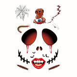 Halloween,Tattoo,Stickers,Scary,Halloween,Temporary,Tattoos,Terror,Sticker,Halloween,Festival,Descoration