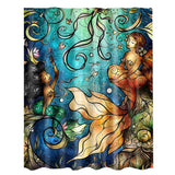 Waterproof,Mermaid,Scenery,Pattern,Fabric,Shower,Curtain,Panel,Sheer,180CM