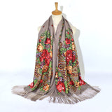 Printing,Tassel,Shawl,Scarf,Mexican,Scarf