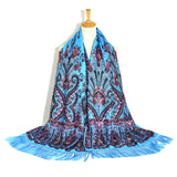 Retro,Ethnic,Style,Print,Tassel,Scarf,Ladies,Russian,Scarf