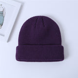 Unisex,Solid,Color,Knitted,Skull,Beanie