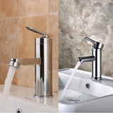 Brushed,Chrome,Waterfall,Bathroom,Basin,Faucet,Single,Handle,Mixer