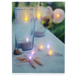 Beach,Lighted,Candles,Hanging,Picture,Starfish,Canvas,Shore,Print,Paper