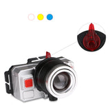 XANES,WY8546,Colors,Lights,Modes,Zoomable,Rechargeable,Headlamp,Outdoor,Riding,Cycling,Light