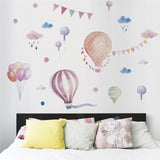 35*12,Stickers,Balloon,Cloud,Flags,Removable,Decor,Nursery,Decal