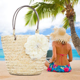 Women,Straw,Woven,Beach,Handbag,Shoulder,Outdoor,Travel