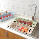 Retractable,Storage,Drying,Vegetable,Drain,Basket,Basin,Drain,Kitchen