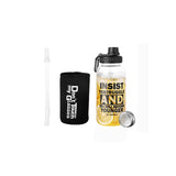 1000ml,Portable,Glass,Water,Bottle,Drink,Outdoor,Sport,Office,Travel,Sleeve,Straw