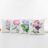 Imitation,Cushion,Cover,Green,Flowers,Waist,Pillow,Decor