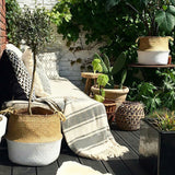 Foldable,Rattan,Straw,Basket,Flower,Hanging,Wicker,Storage,Baskets,Garden,Accessories