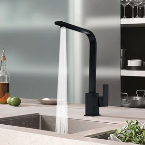 Modern,Black,Kitchen,Mixer,Single,Lever,Basin,Brass,Faucet