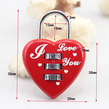 Heart,Shaped,Digit,Travel,Luggage,Resettable,Combination,Padlock,School,Gym&Sports,Locke