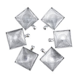 48pcs,Photo,Pendant,Pendant,Alloy,Bottom,Round,Water,Square