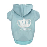 Winter,Princess,Crown,Printed,Clothes,Puppy,Hoodie