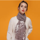 Women,Noble,Linen,Lightweight,Embroidery,Printed,Scarf,Spring,Shawl,Sunscreen,Wraps