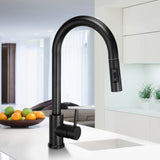 Stainless,Steel,Black,Mixing,Kitchen,Faucet,Retractable,Multifunctional,Universal