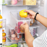 Refrigerator,Storage,Transparent,Plastic,Kitchen,Cereal,Storage,Baskets