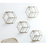 Metal,Nordic,Hexagon,Partitions,Shelf,Hanging,Mounted,Storage,Hoder,Decorations,Decorative,Hardware