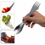 Metal,Spork,Spoon,Cutlery,Utensil,Multifunction,Stainless,Steel,Tableware,Outdoor,Portable,Camping,Picnic,Gadget