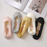 Women,Girls,Socks,Silicon,Antiskid,Invisible,Liner,Hosiery